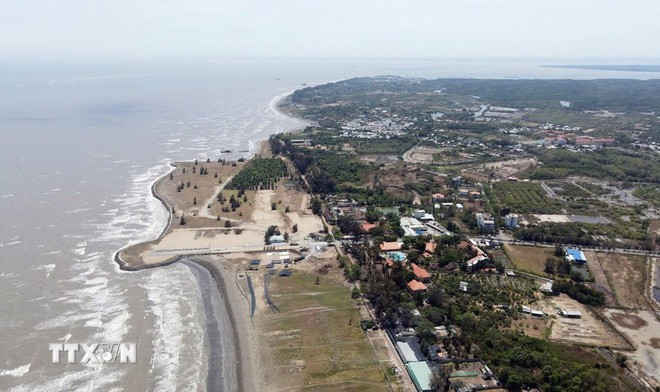 A view of the Can Gio sea-encroaching urban area project (Photo: VNA)