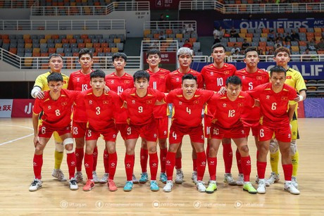 The Vietnamese men’s futsal team. (Photo: VNA)