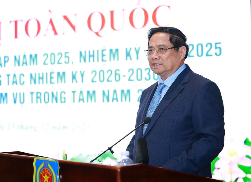 PM Pham Minh Chinh speaks at the event. (Photo: VNA)