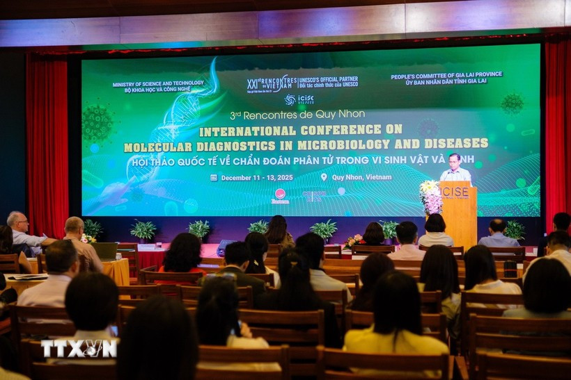 A view of the International Conference on Molecular Diagnostics in Microbiology and Diseases, organised by Rencontres du Vietnam and the International Centre for Interdisciplinary Science and Education (ICISE) in the central province of Gia Lai on December 11. (Photo: VNA)