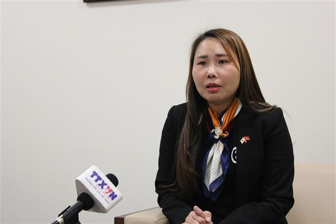 Vice Chairwoman of the Japanese Vietnamese Association and Chairwoman of the Vietnamese Association in Kansai Le Thuong (Photo: VNA)