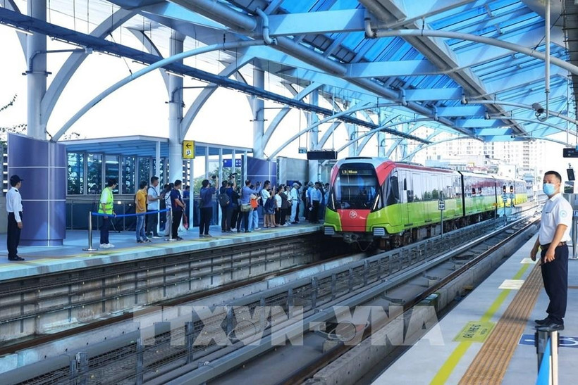 Nhon-Hanoi Station metro line - Metro line No.3 (Photo: VNA)
