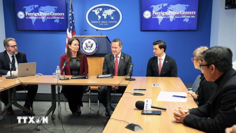A view of the US Department of Agriculture’s meeting with foreign press in New York. (Photo: VNA)