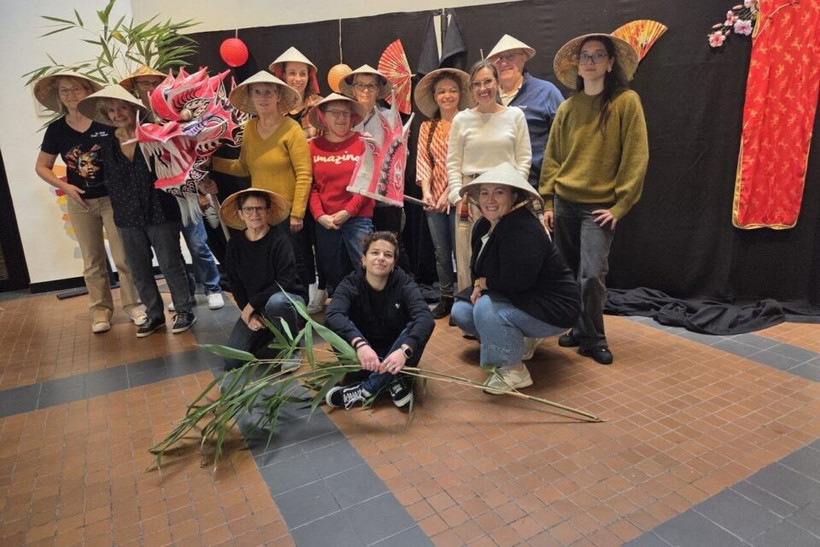 Artists participate in the 34th Festival Changé d’Air, themed “Vietnam – Culture, Art, Cuisine, Music and Life”, in Changé city, Sarthe department of France. (Photo: actu.fr) 