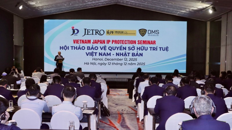 A view of the Vietnam-Japan intellectual property protection workshop held in Hanoi on December 12. (Photo: nhandan.vn)