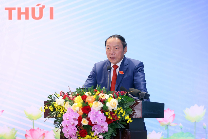 Minister of Culture, Sports and Tourism Nguyen Van Hung at the press conference in Hanoi on October 13 (Photo: VNA)