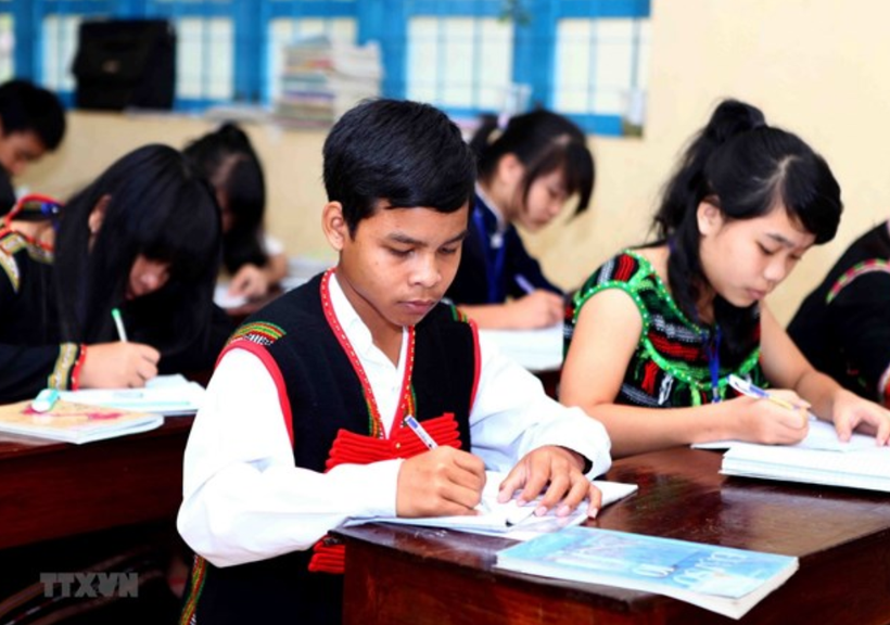 Ethnic minority students at school (Illustrative photo: VNA)